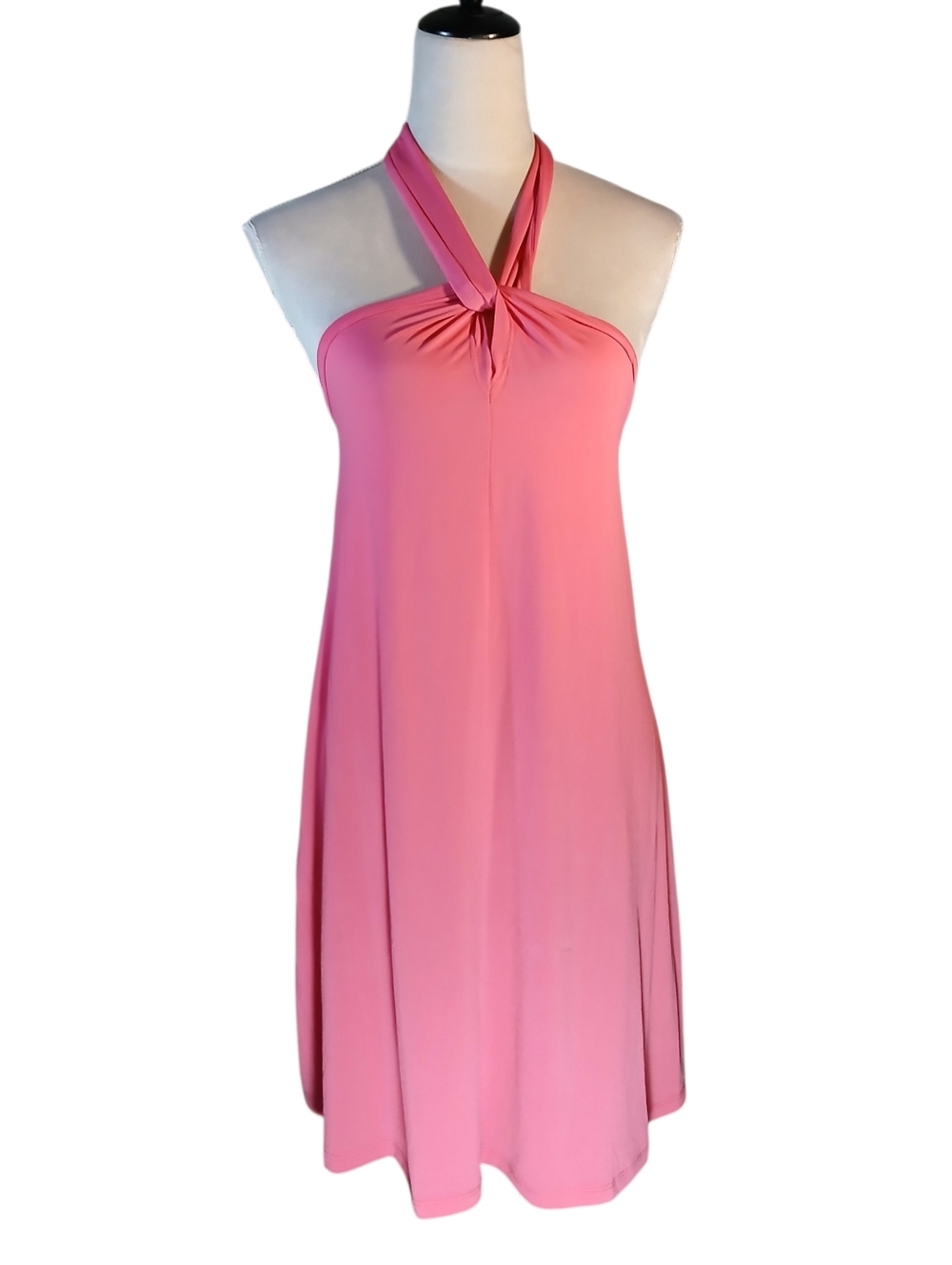 Dress Or Coverup Pink Stretch Halter, Venus Size Small